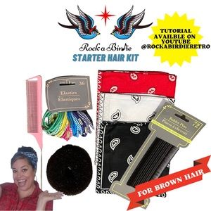 Rockabilly Starter Hairstyle Kit & Tutorial (Brown)